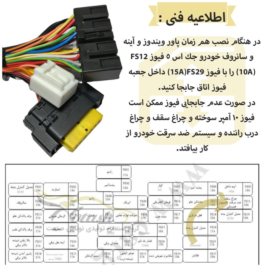 پاور سانروف و آینه مدل قفل مرکزی خودروی جک S5 بستن خودکار سانروف: جلوگیری از ورود آب، گرد و غبار و افزایش امنیت خودرو.